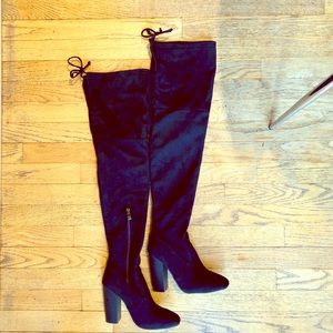 Thigh high Suede Heeled Boots